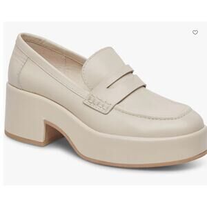 Dolce Vita Cream Heeled Loafers